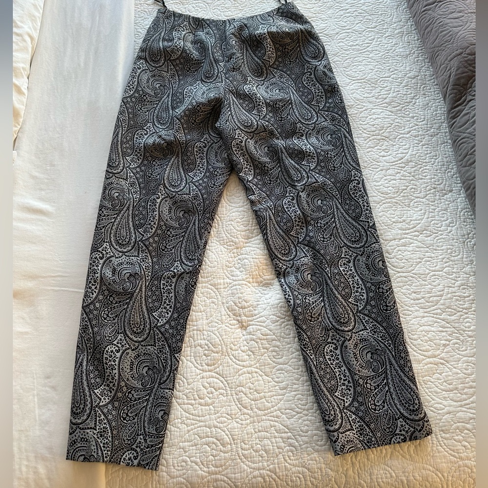 Paisley cigarette pants, Valerie Stevens, vintage